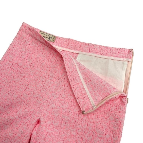 MAISON Kitsune high waisted pants pink textured trousers W28 L30 - Picture 8 of 13